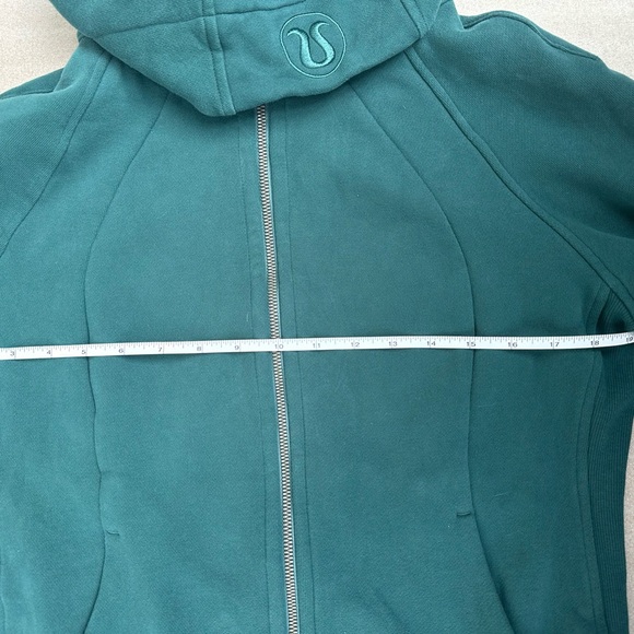 Lululemon Light Cotton Scuba Hoodie Size 10 Likely Color: Submarine, Full Zip - Picture 4 of 9